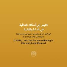 Islamic Reminders - O Allah, I ask You for my wellbeing in this ...