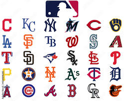 Major league baseball logo. Set of all 30 mlb teams. Baseball ...